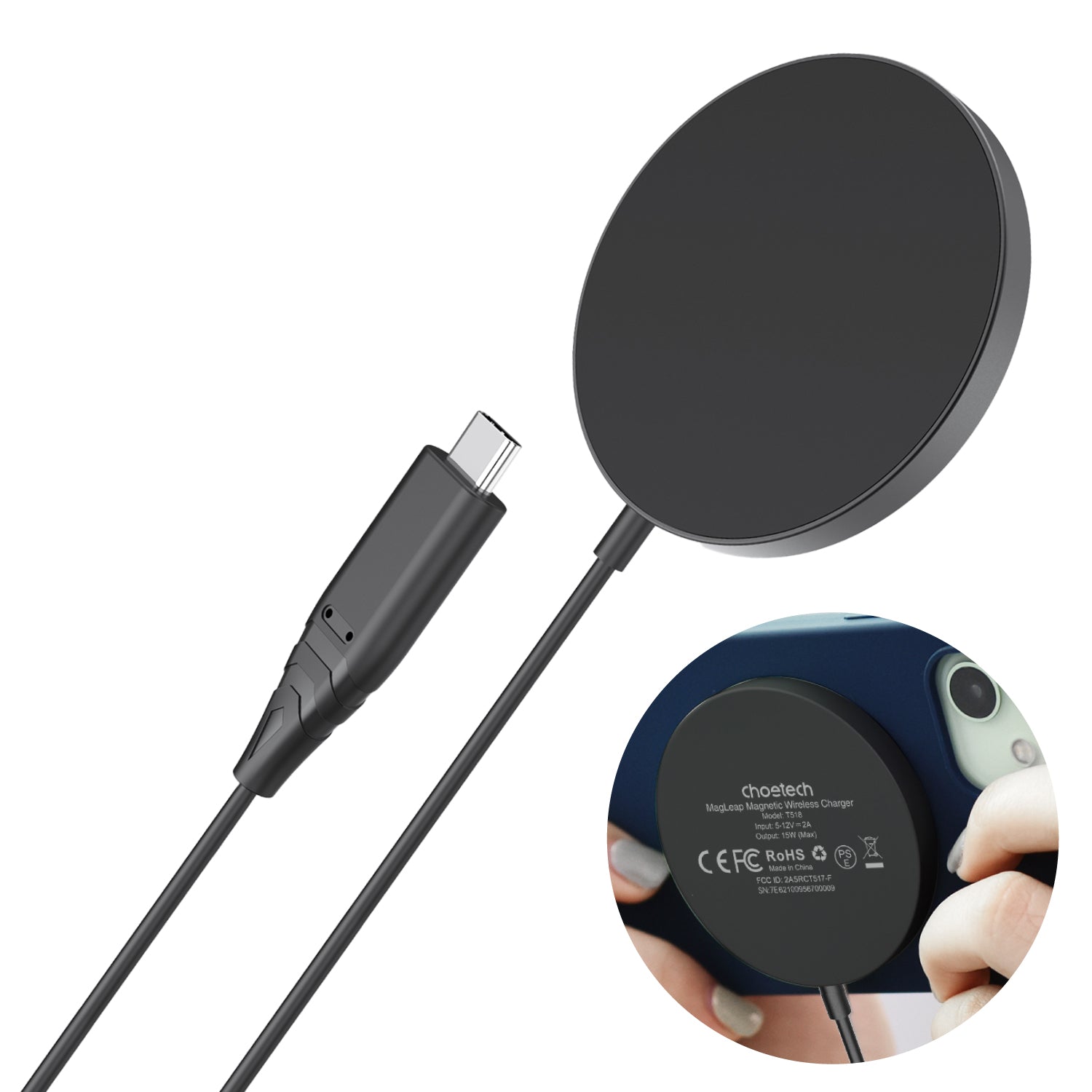 MagSafeワイヤレス充電器 15W T518-F