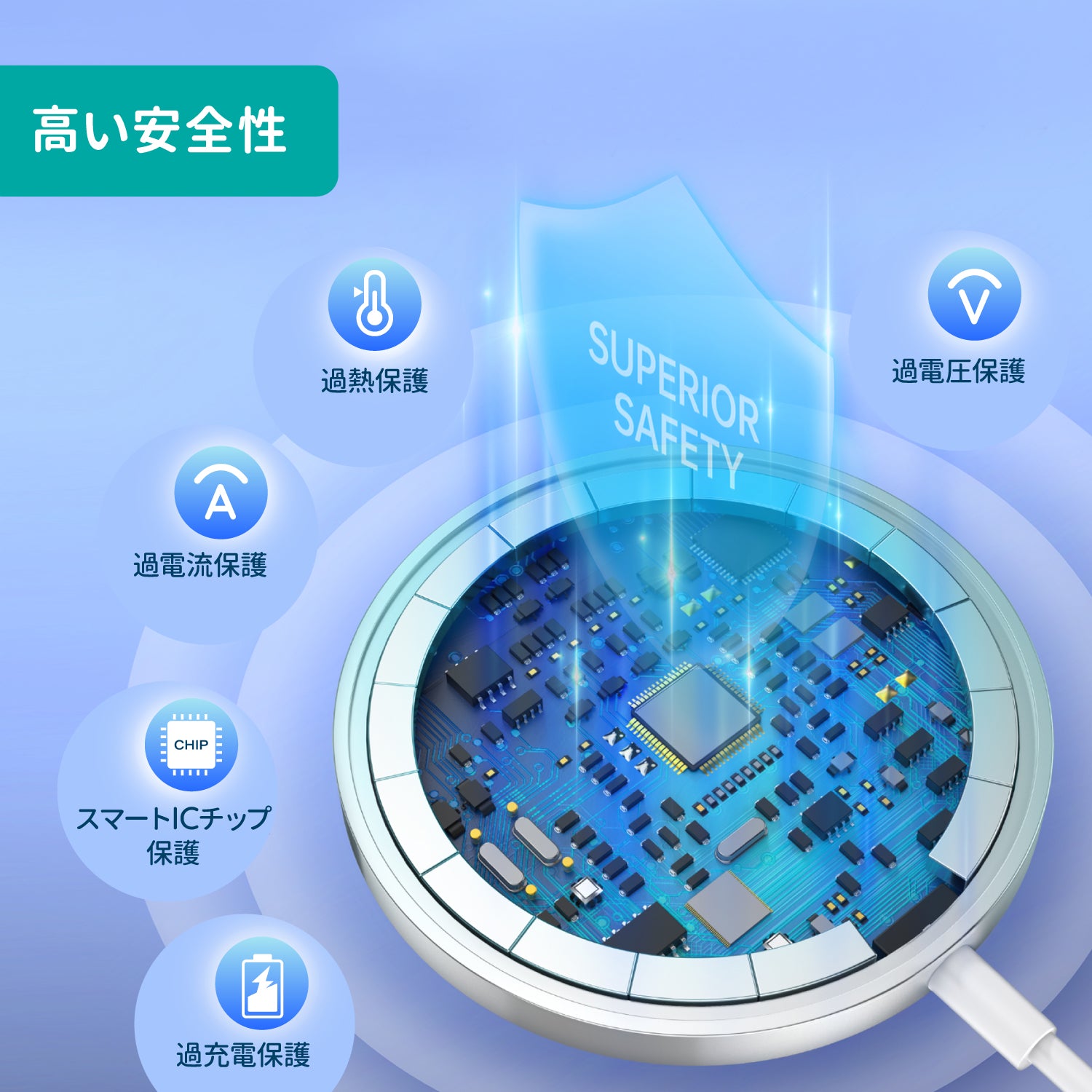 MagSafeワイヤレス充電器 15W T518-F
