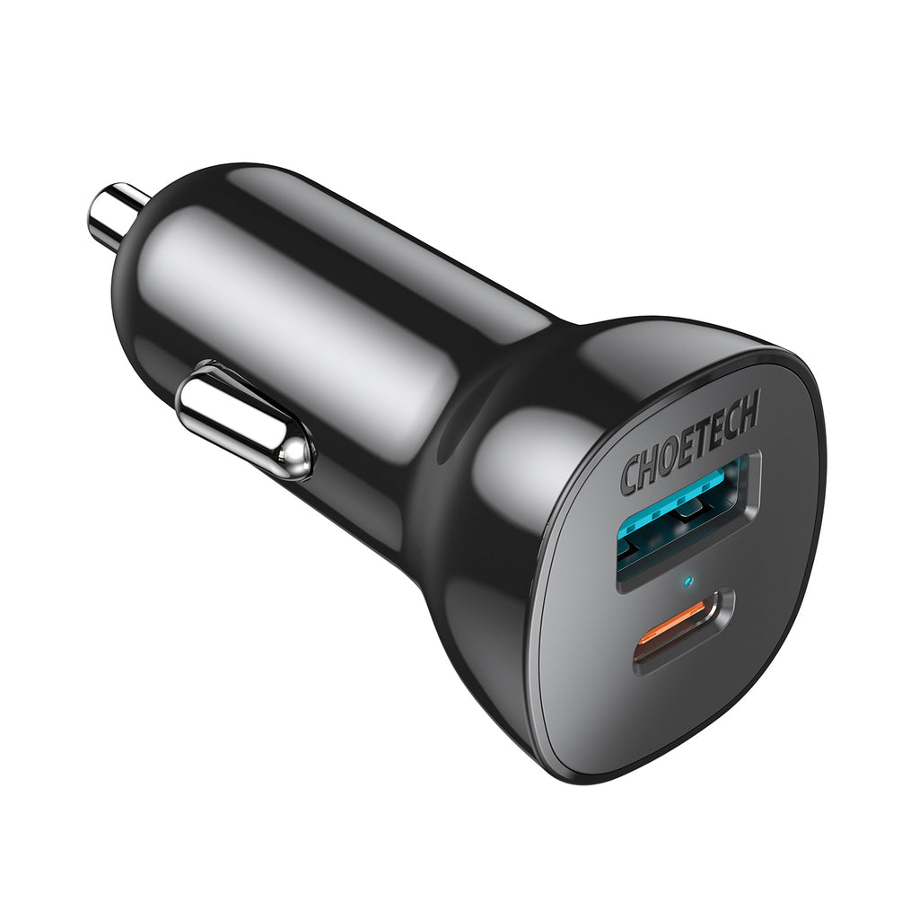 USB Type-C + USB A 38W シガーソケット QC3.0 PD20W Car Charger
